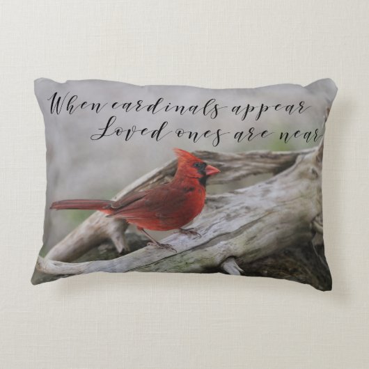 深紅色が現れると、愛する人は近くにいる アクセントクッション (裏面)