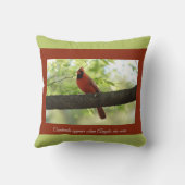 深紅色が現れるのは天使が近くにいる時だ！ クッション (裏面)