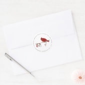 深紅色が記憶に現れる ラウンドシール (封筒)