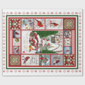 深紅色が贈り物に近づくと現れる ラッピングペーパー (フラット)