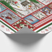 深紅色が贈り物に近づくと現れる ラッピングペーパー (角)