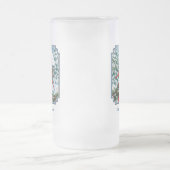 深紅色とクリスマスバードフィーダー フロストグラスビールジョッキ (中央)