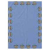 深紅色とクリスマスライト冬の雪 テーブルクロス (正面)