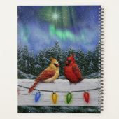 深紅色とクリスマスライト冬の雪 プランナー手帳 (裏面)