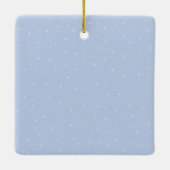 深紅色とスノーフレークオーナメント セラミックオーナメント (裏面)