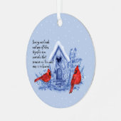 深紅色とスノーフレークオーナメント メタルオーナメント (正面左)