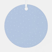 深紅色とスノーフレークオーナメント メタルオーナメント (裏面)