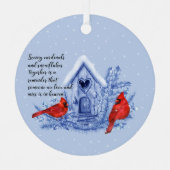 深紅色とスノーフレークオーナメント メタルオーナメント (正面)