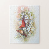 深紅色とドッグウッドパズル ジグソーパズル (縦)