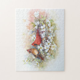 深紅色とドッグウッドパズル ジグソーパズル