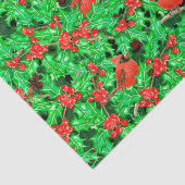 深紅色とヒイラギ 薄葉紙 (詳細)