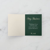 深紅色とホリークリスマスカード 案内状 (内部)