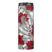 深紅色とポインセチア赤と白 タンブラー (裏面)
