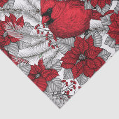 深紅色とポインセチア赤と白 薄葉紙 (詳細)