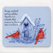 深紅色と雪 マウスパッド (正面)