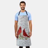 深紅色と音楽 エプロン (着用した状態)