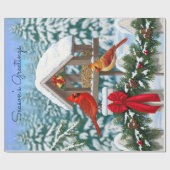 深紅色のクリスマス祭 ラッピングペーパー (フラット)