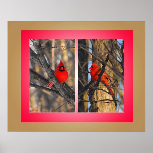 深紅色の冬の朝 ポスター (正面)