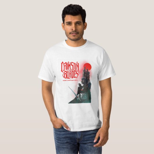 深紅色の刃のTシャツ Tシャツ (正面フル)