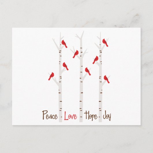 深紅色の分岐 ポストカード (正面)