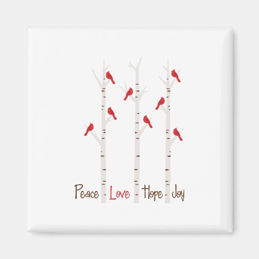 深紅色の分岐 マグネット (正面)