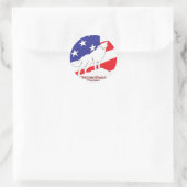 深紅色の喚き声の旗 ラウンドシール (バッグ)