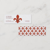 深紅色の庭の（紋章の）フラ・ダ・リ スキニー名刺 (正面/裏面)