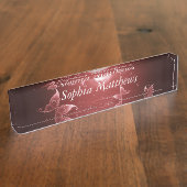 深紅色の月光の蝶 デスクネームプレート (側面)