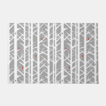 深紅色の樺の木の木のライトグレー