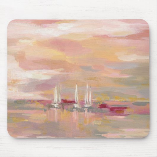 深紅色の波 マウスパッド (正面)