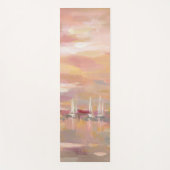 深紅色の波 ヨガマット (正面)