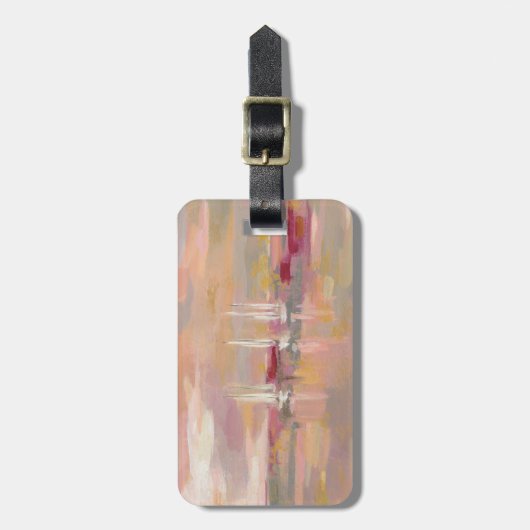 深紅色の波 ラゲッジタグ (正面縦)