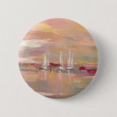 深紅色の波 缶バッジ (正面)