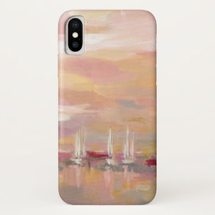 深紅色の波 iPhone X ケース