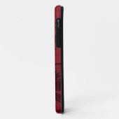 深紅色の背景のFlowerheadのシルエット Case-Mate iPhoneケース (裏面/左)