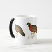 深紅色の角状のキジ モーフィングマグカップ (正面左)