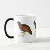 深紅色の角状のキジ モーフィングマグカップ (左)