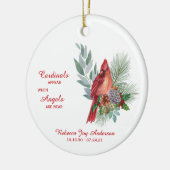 深紅色は写真記念セラムの近くに天使を現す セラミックオーナメント (左)