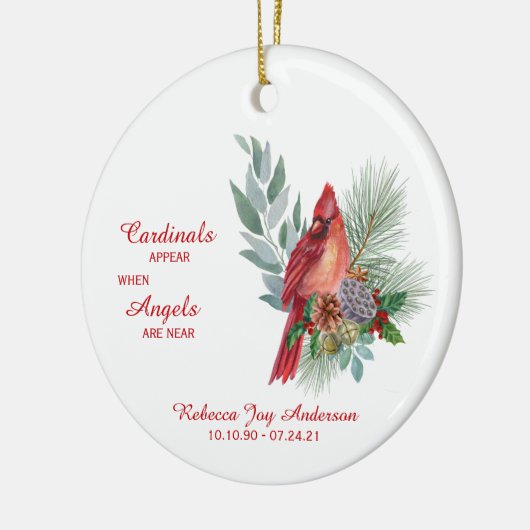 深紅色は写真記念セラムの近くに天使を現す セラミックオーナメント (左)