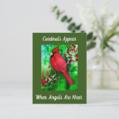 深紅色は天使がインスピレーションに近づくと現れる ポストカード (スタンド正面)