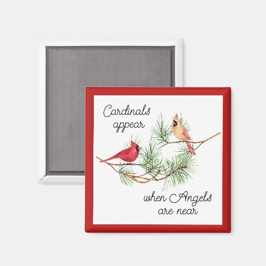 深紅色は天使がオーナメントに近づくと現れる マグネット (正面/裏面)