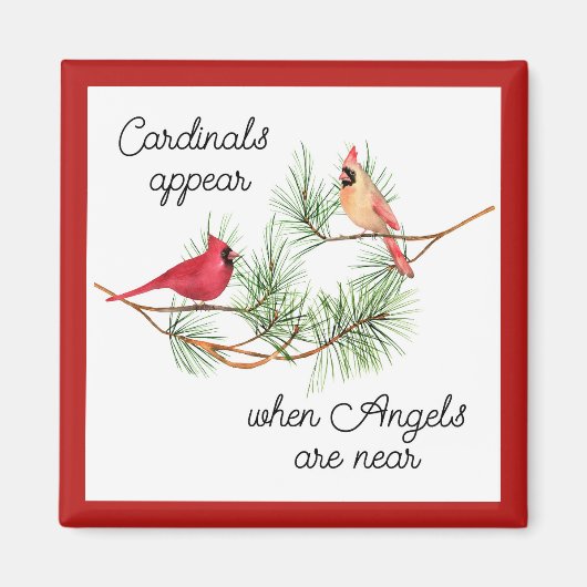 深紅色は天使がオーナメントに近づくと現れる マグネット (正面)