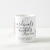 深紅色は天使が写真の近くにいるときに現れる コーヒーマグカップ (中央)