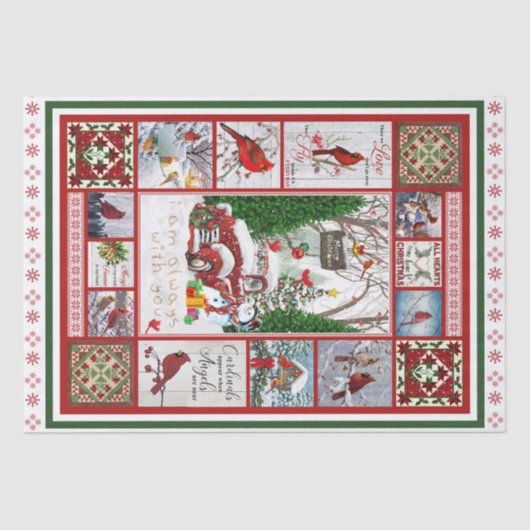 深紅色は天使が贈り物の近くにいるときに現れる 薄葉紙 (正面)