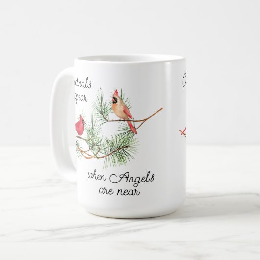 深紅色は天使が近づくと現れる コーヒーマグカップ (正面左)