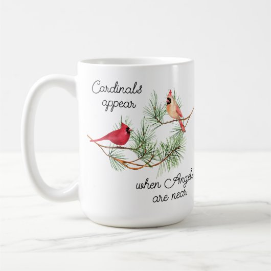 深紅色は天使が近づくと現れる コーヒーマグカップ (左)