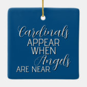 深紅色は天使が近づくと現れる セラミックオーナメント (裏面)