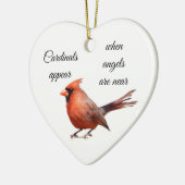 深紅色は天使が近づくと現れる セラミックオーナメント (左)