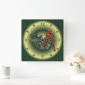 深紅色は天使が～の近くに来た時に現れる～ スクエア壁時計 (ホーム)