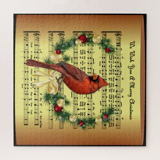 深紅色は天使が~クリスマスの近くにいるときに現れる ジグソーパズル (横)